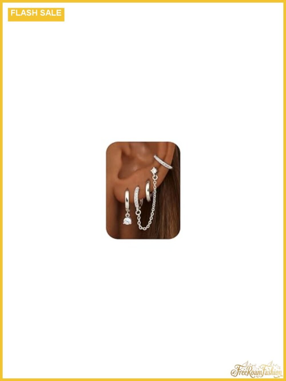 4 Pairs Small Hoop Earrings for Women 14K Gold Plated Hypoallergenic